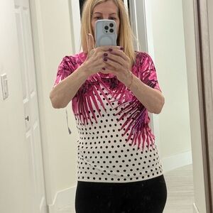 Pink Floral and Polka Dot Women's NWT Top